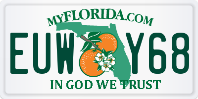FL license plate EUWY68