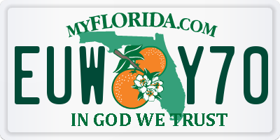 FL license plate EUWY70