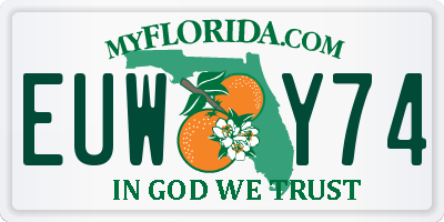 FL license plate EUWY74
