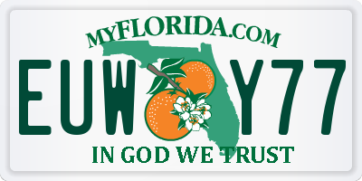 FL license plate EUWY77