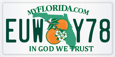 FL license plate EUWY78