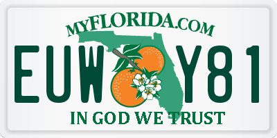 FL license plate EUWY81