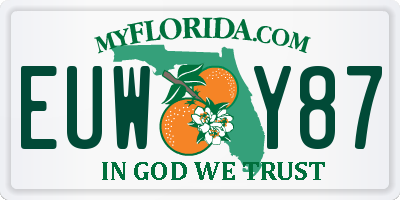 FL license plate EUWY87