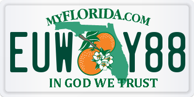 FL license plate EUWY88