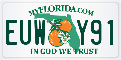 FL license plate EUWY91