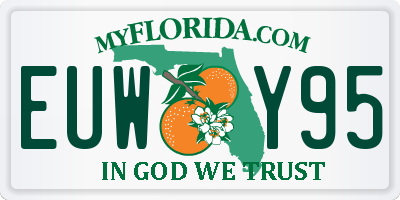 FL license plate EUWY95
