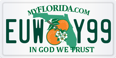 FL license plate EUWY99