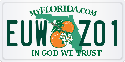 FL license plate EUWZ01