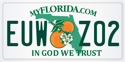 FL license plate EUWZ02