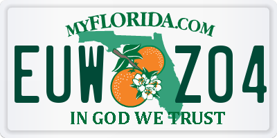 FL license plate EUWZ04