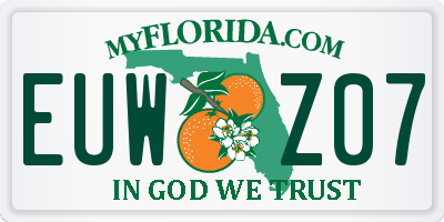 FL license plate EUWZ07