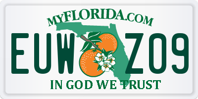 FL license plate EUWZ09