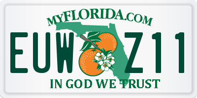 FL license plate EUWZ11