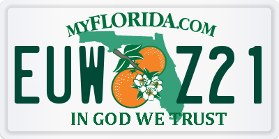 FL license plate EUWZ21
