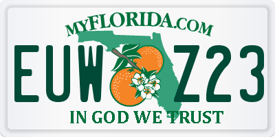 FL license plate EUWZ23
