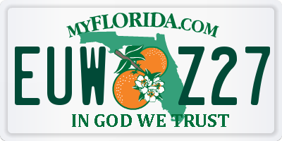 FL license plate EUWZ27