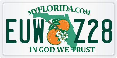 FL license plate EUWZ28