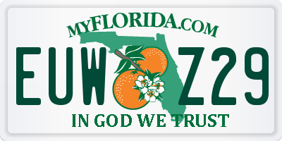 FL license plate EUWZ29