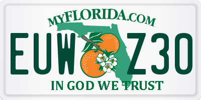 FL license plate EUWZ30