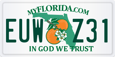 FL license plate EUWZ31