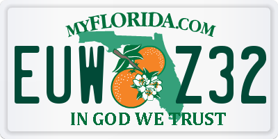 FL license plate EUWZ32