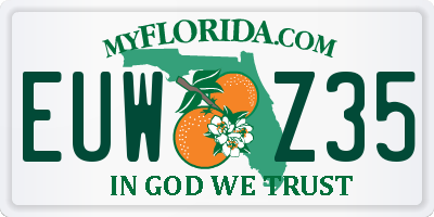 FL license plate EUWZ35