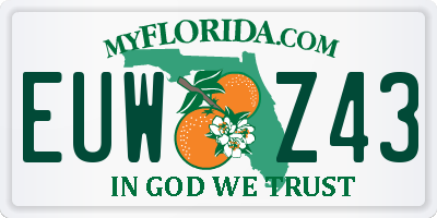 FL license plate EUWZ43