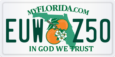 FL license plate EUWZ50