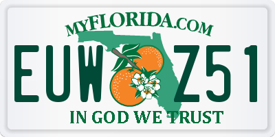 FL license plate EUWZ51
