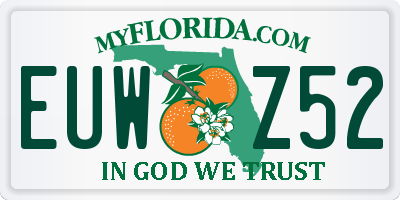 FL license plate EUWZ52