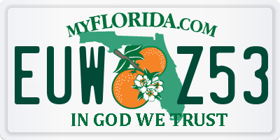 FL license plate EUWZ53