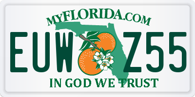 FL license plate EUWZ55