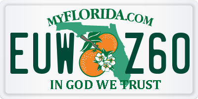 FL license plate EUWZ60