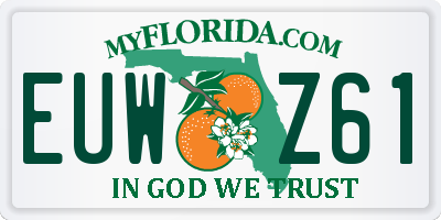 FL license plate EUWZ61