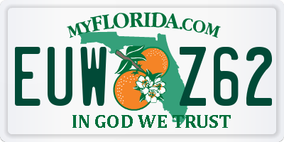 FL license plate EUWZ62