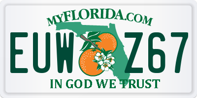 FL license plate EUWZ67