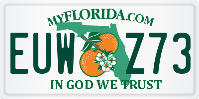 FL license plate EUWZ73