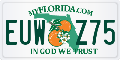 FL license plate EUWZ75
