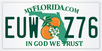 FL license plate EUWZ76