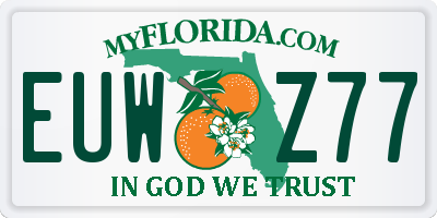 FL license plate EUWZ77