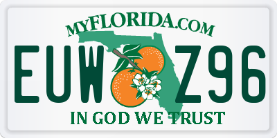 FL license plate EUWZ96