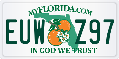 FL license plate EUWZ97