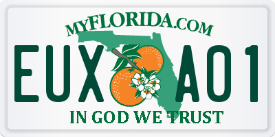 FL license plate EUXA01