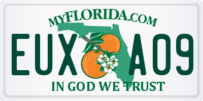 FL license plate EUXA09