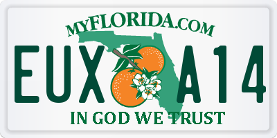 FL license plate EUXA14