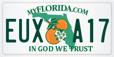 FL license plate EUXA17