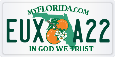 FL license plate EUXA22