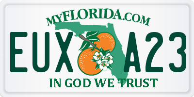 FL license plate EUXA23