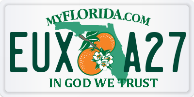 FL license plate EUXA27