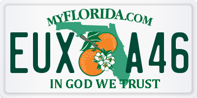 FL license plate EUXA46